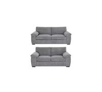 (3&2 Seater Sofa, Grey) Atrani Jumbo Cord Fabric Sofa