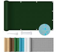3.2 x 7.5m Rectangular Sun Shade Sail - Weatherproof Shade Net for Garden Patio Pool & Camping - Dark Green Protection Breathable Outdoor Canopy