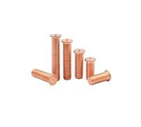 3/200pcs Carbon Steel Copper Plated Stud Weld Screws for Spot Welding - M3 M4 M5 M6 M8 M10 Sizes(M4x30(30pcs))