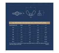 3-20Pcs M3 M4 M5 M6 M8 M10 M12 Black/White/Red/Yellow/Blue Nylon Wing Nut Plastic Wing Nuts(Black - 1pc,M12(3pcs))