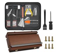 3/23/35/90 Degree Fret End Beveling File with Guitar Repairing Maintenance Tool Kit, 57Pcs 4 in 1 fret file Care Set of Tools For Acoustic Guitar Electric Ukulele Bass Banjo,Guitar Gift for Enthusiast