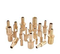 3-25mm 6mm 4mm 8mm 10mm Brass 2 Way Reducing Straight Hose Barb Barbed Pipe Fitting Reducer Copper Coupler Connector Adapter(4mm-4mm)