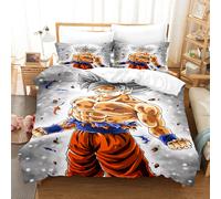(3, 260*220 three-piece set) Anime bedding set Dragon Ball series 3D digital printing three-piece set