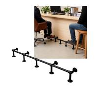 3.28~16.4ft Bar Foot Rail, Heavy Duty Bar Foot Railings Wall Mounted, for Restaurant Kitchen Library Counter(Black,3.6M/11.81FT)
