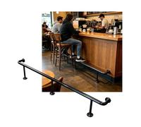 3.28~16.4ft Bar Foot Rail Kit Heavy Duty Bar Foot Rest for Restaurant Kitchen Cafe Reception Desk(Black,4.7M/15.42FT)