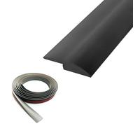 3.28ft/6.56ft/9.84ft Floor Transition Strip - Self Adhesive Carpet To Tile Floor Edging Trim PVC Threshold Strips, 1.38" Wide Laminate Floor Strip, Threshold Ramps Reducer(Black,3.5*200cm/1.38*78.7in)