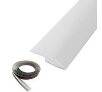 3.28ft/6.56ft/9.84ft Floor Transition Strip - Self Adhesive Carpet To Tile Floor Edging Trim PVC Threshold Strips, 1.38" Wide Laminate Floor Strip, Threshold Ramps Reducer(White,3.5*100cm/1.38*39.4in)