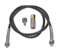 3.28ft High Pressure Hose 63MPa Burst Rated | Steel wire braid, stainless steel core, copper fittings, 63MPa rating, leak-proof design
