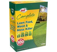 3.2kg 1.6kg Complete Lawn Feed,Weed & Moss Killer, 100 SQ M, Greens Lawns, Kills Moss, Kills Weeds, Thickens Lawns.