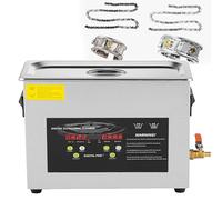 3.2L Stainless Steel Ultrasonic Cleaner, Digital Control, 1-30min Timing + Normal Temperature 0-80° Adjustable, Deep Cleaning, for Jewelry(Inner Tank 24×13.5×10cm),6L