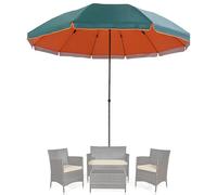 3.2m/10.5ft Patio Umbrella Large Round Market Sunshade Green Outdoor Garden & Balcony Umbrella Waterproof Parasol for Terrace & Deck Perfect for Dining & Relaxation