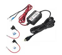 3.2m 12v-24v To 5v 2.5A Mini Micro USB Car Dash Camera Adapter Cam Hard Wire DVR Hardwire Kit Compatible With XiaoMi 70Mai YI 360(Micro USB)