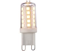 3.2W G9 Warm White Dimmable LED Light Bulb - 320 Lumen Output - 3000k Colour Temperature - Clear & Gloss White Polycarbonate - Integrated Control Gear