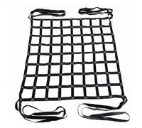 3.3-13 Ft Black Square Flat Pallet Cargo Lifting Net Straps，Cargo Hanging Net for Heavy Duty Cargo Lifting in Port Docks Logistics Trucks Ship & Machinery(2m-2204.6lbs-15cm)
