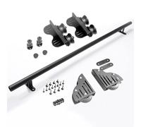 3.3-20FT Sliding Library Track Kit Heavy Duty Hardware Kit Stand Up Tensible Rolling Rack Rail Loft Office, Extension Kit Mobile Ladder Rails Kit, Slide Roller System (no Ladder)(3.3ft/100cm