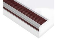 3.3/3.6/3.9/4.3 Ft Self-Adhesive Stair Nosing, L-Shape Non-Slip Staircase Step Edge Protector, Peel and Stick(Brown,100x6x3cm)