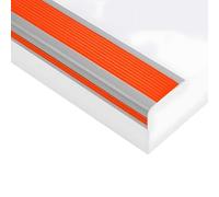 3.3/3.6/3.9/4.3 Ft Self-Adhesive Stair Nosing, L-Shape Non-Slip Staircase Step Edge Protector, Peel and Stick(Orange,120x10x4cm)