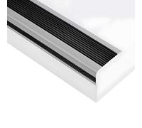 3.3/3.6/3.9/4.3 Ft Self-Adhesive Stair Nosing, L-Shape Non-Slip Staircase Step Edge Protector, Peel and Stick(Black-gray,130x6x3cm)