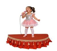 3.3/3.9ft Performance Stage Platform for Events, Heavy-Duty Mobile Stage Riser with Skirting for Concert, Entertainment Speech Bench(3.3x1.6ft/39.3x19.7in)