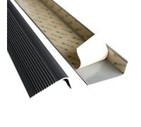3.3-32.8 ft Stair Nosing, Self Adhesive Stair Edge Protector, 2x1 in Anti Slip Rubber Stair Edging Stair Steps Edges Trim(Black,9.8ft/300cm)