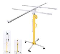 3/3.5/4/4.5/5m Drywall Rolling Lifter Panel, Sheetrock Lift Drywall Lift, Panel Hoist Jack Tool, Steel Material with Telescopic Arm & 4 Lockable Wheels, Manual and Electric Dual Purpose 3.5M(11.5ft)