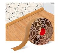 3.3' 6.6' 9.8' Self Adhesive Floor Transition Strip Vinyl Door Threshold Ramp Carpet Edging Strip Laminate Flat Divider Flooring(Yellow Oak,9.8ftx7.6cm)