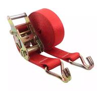 3.3-65.6 Feet Long 2" Wide Red Ratchet Straps, 13228 Lbs Break Strength Tie Down Straps with Hooks for Trucks Cargo Moving Appliances Trailer Motorcycle Boat(5.0m/16.4Ft)