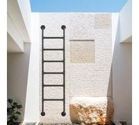 3.3-9.8ft Bunk Bed Ladder Loft Ladder, Basement Window Well Egress Ladder Emergency Fire Climbing Ladder Wall Mounted Metal Step Ladder for Attic, RV, Library (220cm/87in)