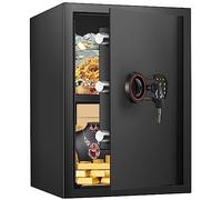 3.3 Cub Large Home Safe Fireproof Waterproof, Anti-theft Fireproof Safe Box with Programmable Keypad, Spare Keys and Removable Shelf, Digital Security Safe for Home Money Firearm Documents Medicines