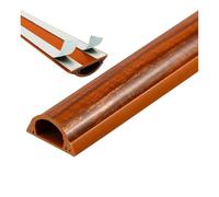 3.3' D Channel Cord Cover Walnut Color, Half Round Cable Concealer/Wire Hider Management Kit for Floor Wall, Bedroom Office(Store 3 cables)