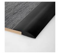 3.3 Ft Carpet & Floor Edging Trim Strip, Self Adhesive PVC Floor Transition Strip for Uneven Floors Heights Within 5.0 mm(Black)