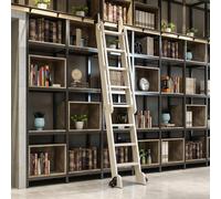 3.3 ft to 24 ft Sliding Ladder Library, Hardware Kit, Floor Roller with Brake