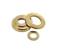 3-300Pcs M2 M3 M4 M5 M6 M8 M10 M12 M14 M16 M18 M20 Brass Flat Washer Solid Seal Gasket Shim Copper Metal Pad Spacers(M10x20x1.2(20Pcs))