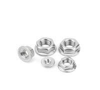 3-30pcs 304 Stainless Steel Flange Nut Counter Tooth M4 M5 M6 M8 M10 M12 Flange Lock Nuts Anti Slip Self-Locking Nut With Tooth(M5-30pcs)