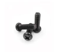 3-30pcs M4 M5 Pan Screws 304 Stainless Steel Round Head Cross Screw Machine Bolts Nails Threaded Fastener Black(M4x40mm 8pcs)