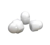 3-30PCS White Nylon Hex Cap Nut Plastic Acorn M3 M4 M5 M6 M8 M10 M12 M14 M16 M18 M20(M5-30pcs)