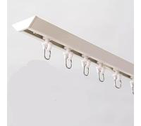 3.334 Ft Ceiling Mount Curtain TrackAluminum Privacy Room Divider for Balcony Bay Window Office & HotelWhite 11ft Length Easy Installation
