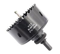 3.35inch Hole Saw, LAIWEI 85mm Hole Cutter with A2 Heavy Duty Mandrel, 4341 Drill Bit,Cutting depth 38mm,For drilling holes in wood, aluminium profiles, PVC and metal pipes (3-11/32")