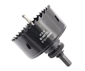 3.35inch Hole Saw, LAIWEI 85mm Hole Cutter with A2 Heavy Duty Mandrel, 4341 Drill Bit,Cutting depth 38mm,For drilling holes in wood, aluminium profiles, PVC and metal pipes (3-11/32")