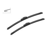 Bosch Aerotwin AR 142 S - Front Windscreen Wipers - Set of 2 Replacement Blades - Comes with Pre-assembled Adapter - 2 Blades, 450mm/475mm