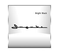 (3) 3D ABS Plastic Chrome Silver/Black Letter Logo Car Fender Side Emblem