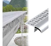 3.3ft 10ft 16ft 26ft 33ft Eaves Eagle Beak Drip Line, Yard Exterior Walls Edging Rainwater Gutter Bar, Metal Window Sill Edge Protection Strip(6m (20ft))