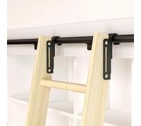 3.3ft-26.2ft Hook on Rolling Library Ladder Track Hardware Rolling Kit(No Ladder), Telescoping Upper Hook with Bottom Brake Roller, Sliding Hook Assemblies(Limited to Ladder Thickness 2.5cm) (Size :