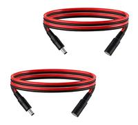 3.3FT 5.5mm×2.1mm DC Power Extension Cord 14AWG Male to Female Connector 5521 Connector for LED Strip Outdoor Power Supply Solar Panel 2pcs