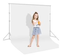 3.3Ft/5Ft White Backdrop,1x1.5M Photography Backdrop Portable Collapsible Photoshoot Washable Polyester for Product Portrait Shooting Photo Studio(Cool iron)