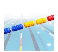 3.3ft-60ft Adjustable Pool Safety Rope, Floating Pool Divider - Easy to Install - for Dividing Lanes for Shallow Swimming Competitions, Depth Separation(Nylon,18m/60ft)