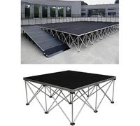 3.3ft Portable Stage Platform, aluminu, Heavy Duty Modular Platform, Easy to Carry Assemble for Performances at School Auditoriums Concerts Restaurants Bars(100 * 100 * 80cm)