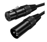 3.3FT XLR Cable,3 Pin Balanced Microphone Lead XLR Male to Female Extension Cable Jack Extender Cord for Studio Recorder Mic Mixer Sound Speaker System Power Amplifier Black