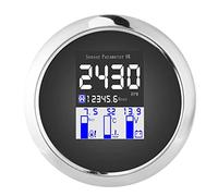 3.3in Multifunction Gauge, RPM Oil Pressure Water Temperature Voltage Display, J1939 Protocol CAN FieldBus Monitor with Alarm Functions, for Construction Machinery Mining Trucks Ag (Black)