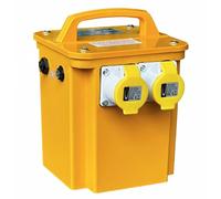 3.3kVA Portable Site Transformer - 230V to 110V Step Down Transformer - 3300VA Intermittent & IP44 13A UK Plug - 1.5m Cable & Twin 16A Outlets - Ideal for Construction & Industrial use - BS EN60309